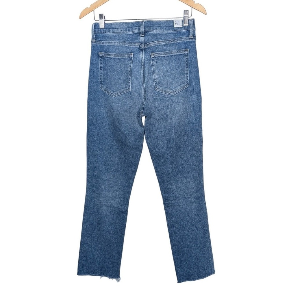 Frank & Eileen Cork Everyday Denim Slim Leg Raw Hem Jeans Antique Denim Blue 28 - Picture 3 of 10
